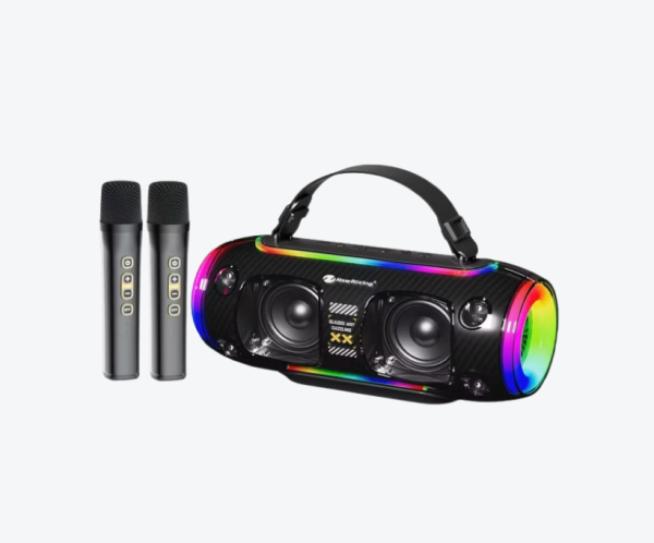 【琉璃】K 歌藍牙音響｜RGB 炫彩燈效・雙麥對唱・30W 大功率