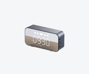 3C accessories (25) 【JPB】鏡面時鐘藍牙喇叭|LED 大螢幕・雙鬧鐘・多模式播放